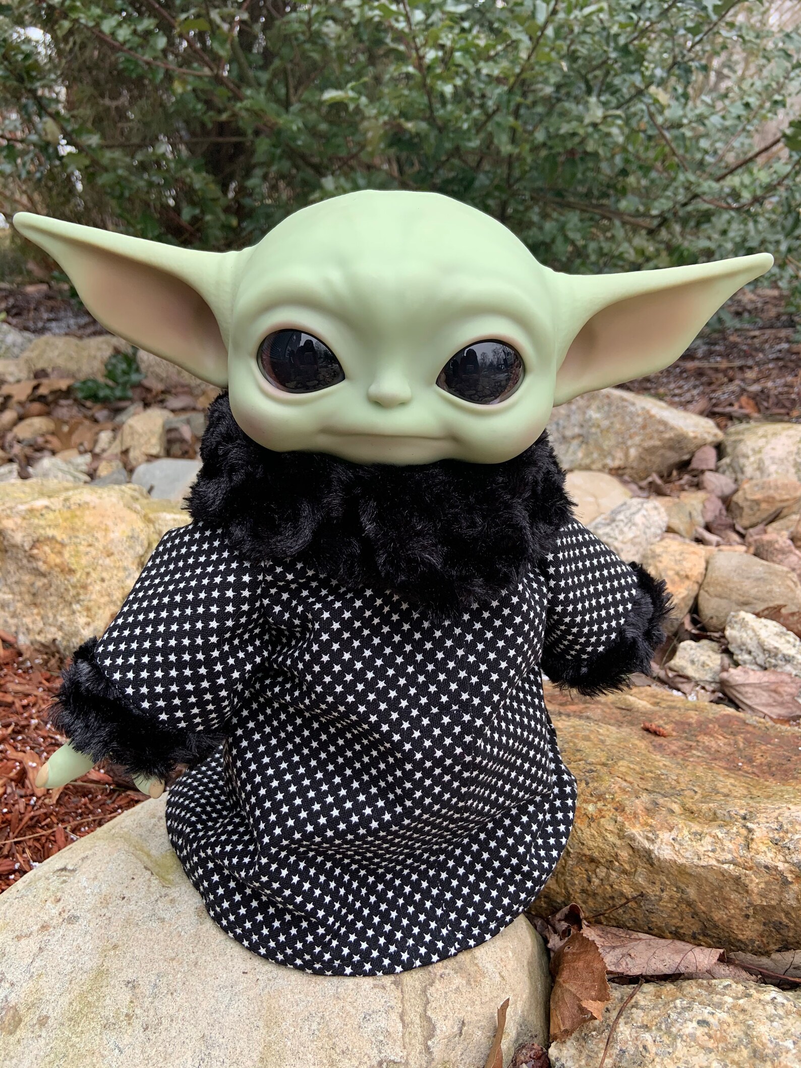 Baby Yoda Robe Black Starry Night Etsy Canada