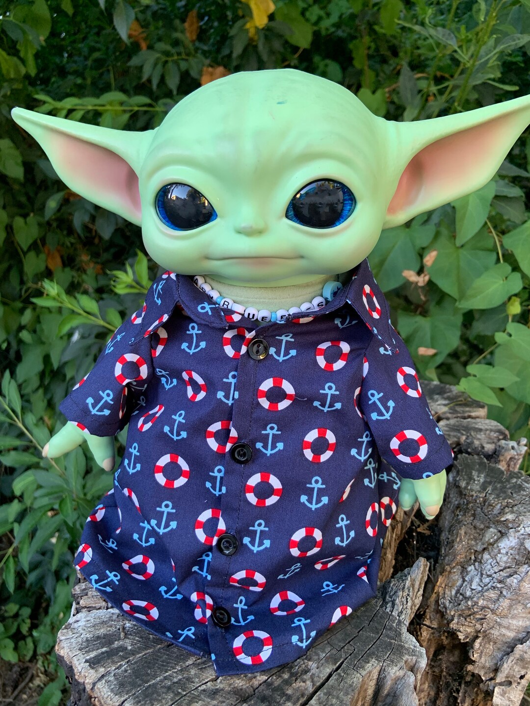Baby Yoda Robe Nautical Collared Shirt Etsy