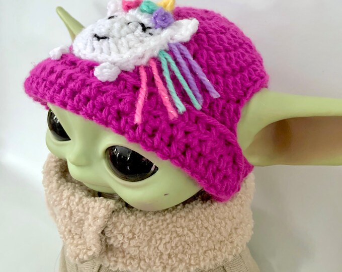 Baby Yoda Tucked in Unicorn Tuque, Hat Etsy Australia