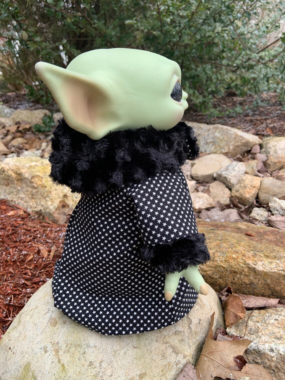 Baby Yoda Robe Black Starry Night Etsy Canada