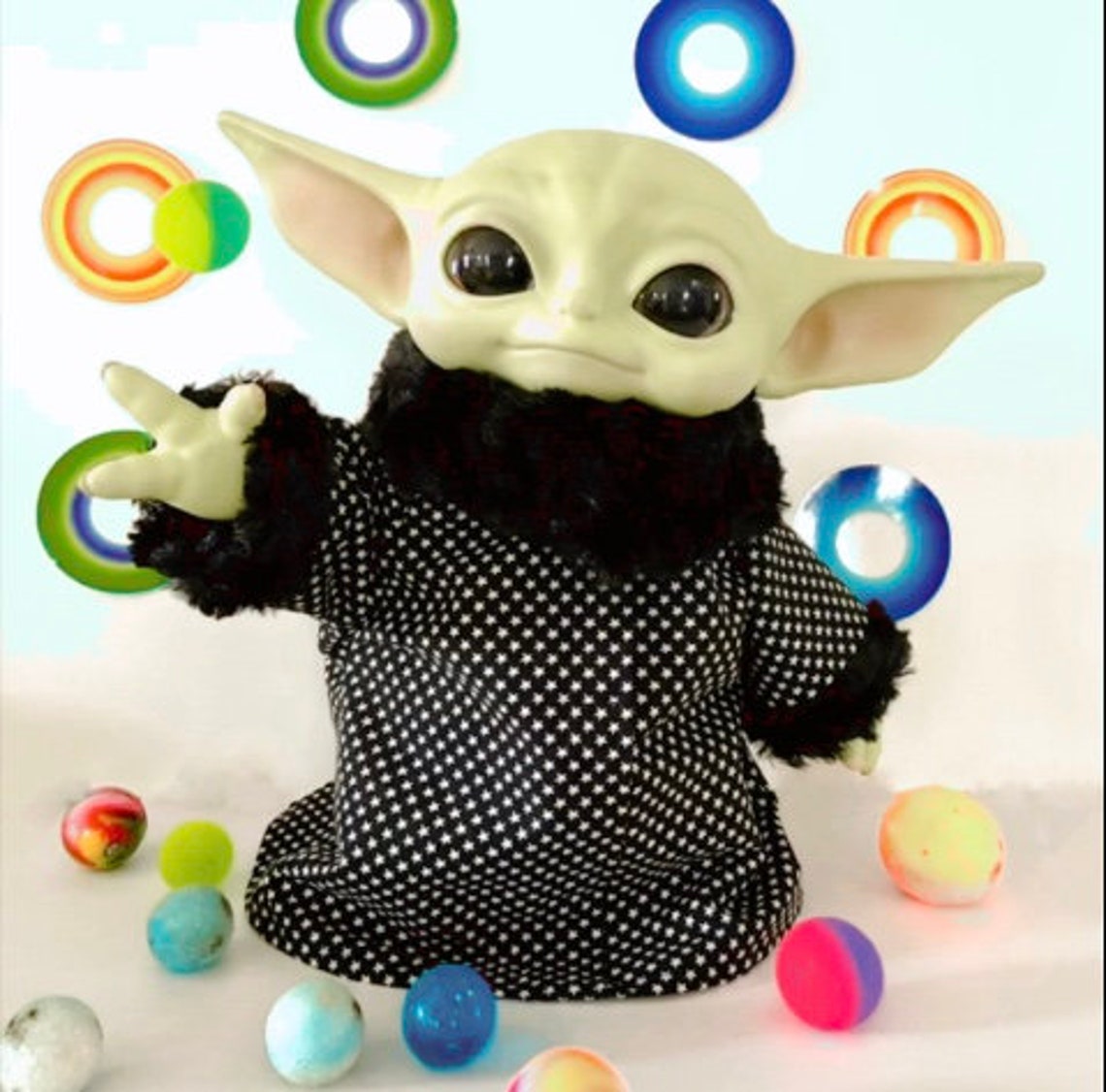 Baby Yoda Robe Black Starry Night Etsy Canada