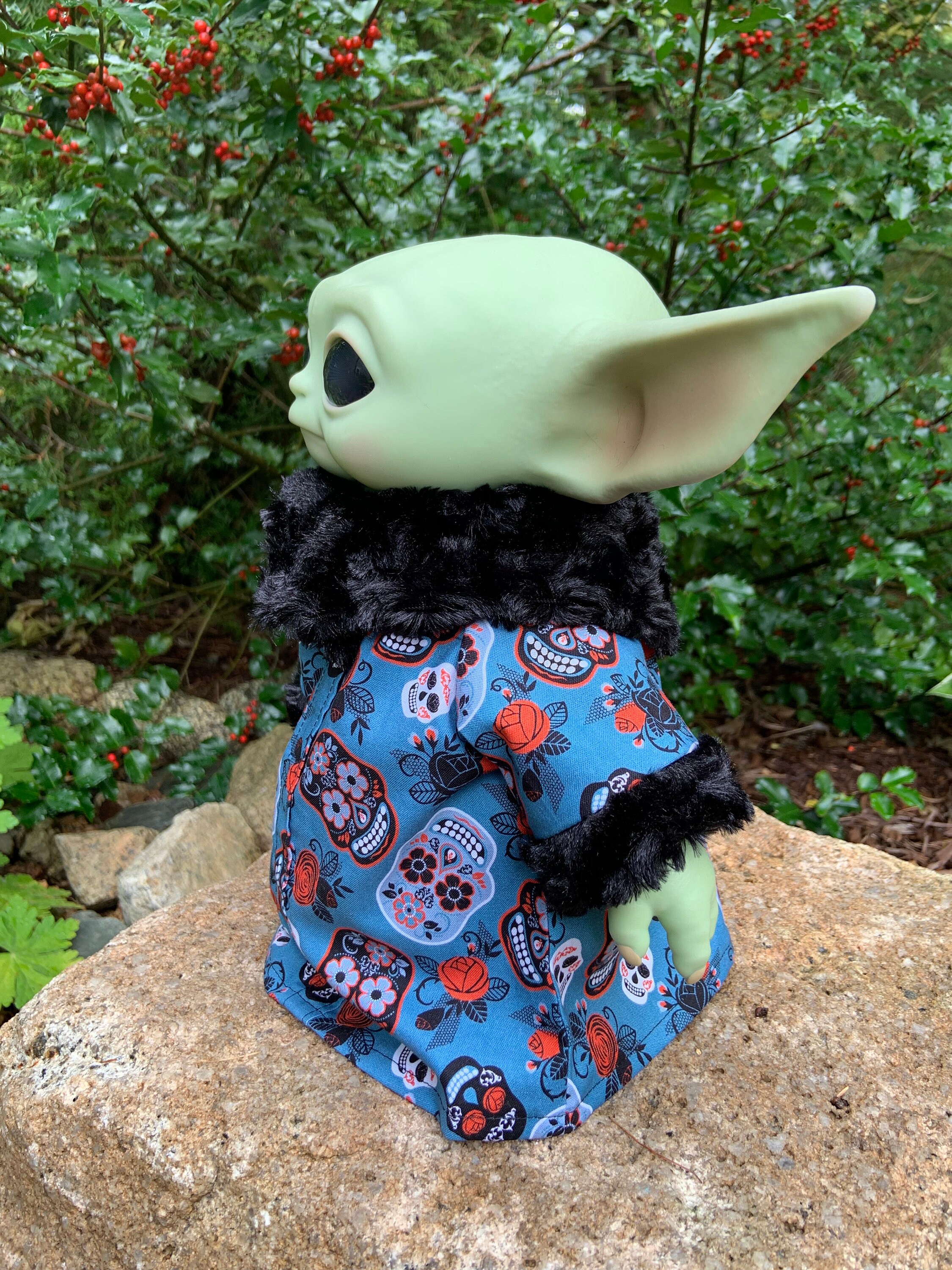Skull Robe Baby Yoda Blue Sugar Skulls Robe - Etsy