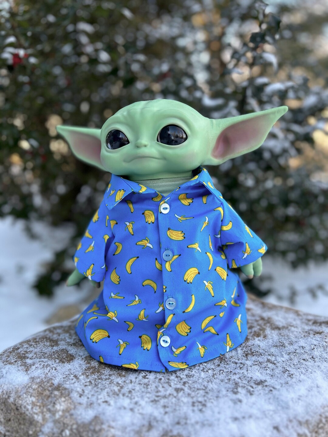 Baby Yoda Robe, Blue Banana Collared Shirt Etsy