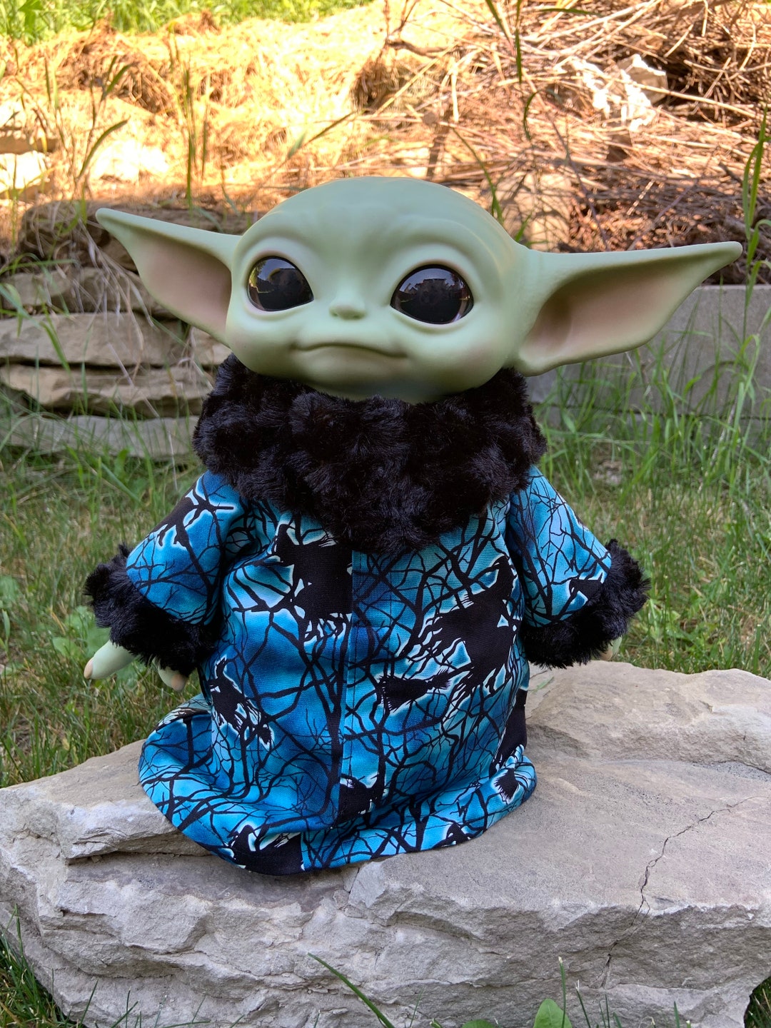 Baby Yoda Robe Blue Witch Etsy