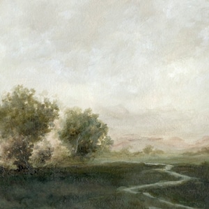 Landscape art print, Landscape print, serene art prints, nature art, Giclee print, oversized art prints, vintage prints, moody art, Texas