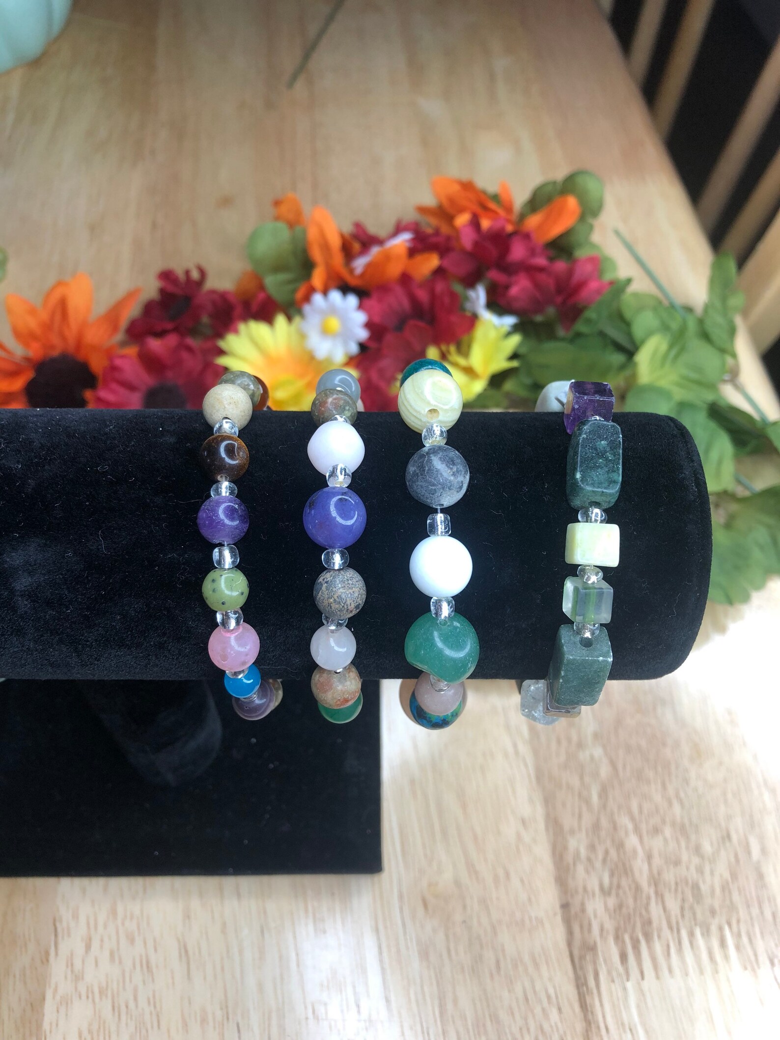 Round Multicolored Beaded Bracelet | Etsy