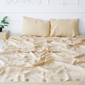 Sand Beige Linen Duvet Cover | Duvet Cover King Queen | Organic Bedding |  Ivory Duvet Cover | Boho Bedding Queen | Comforter Cover