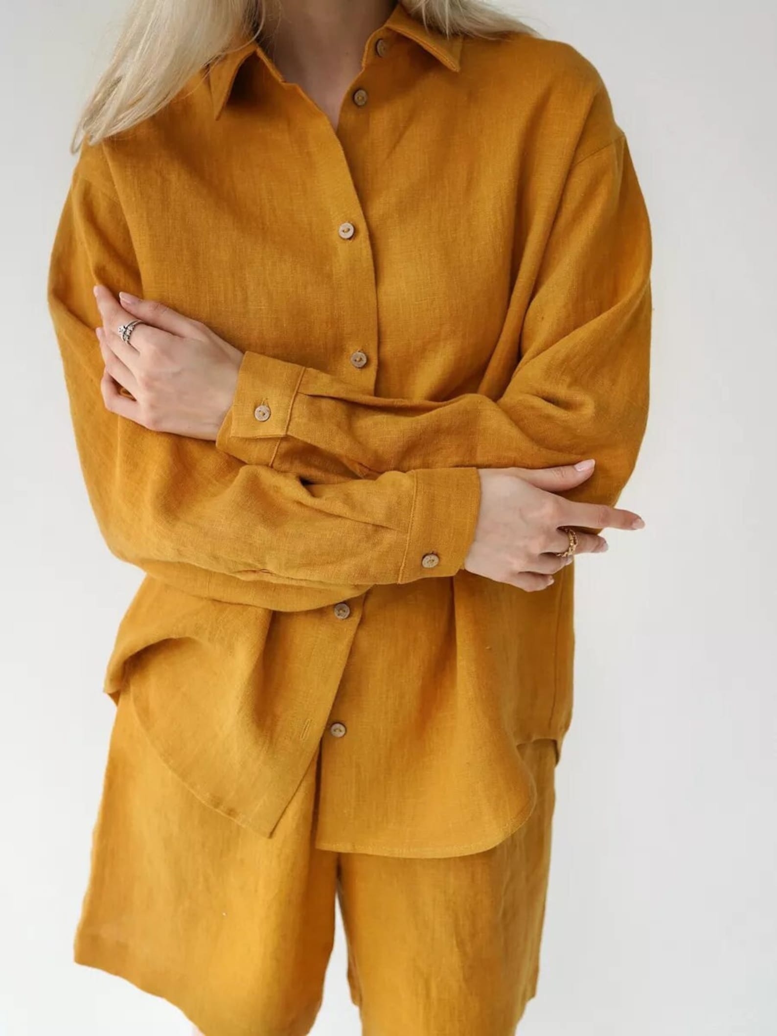 Linen Shirt, Oversized Linen Top Shirt, Classic Linen Shirt, Womens — free download