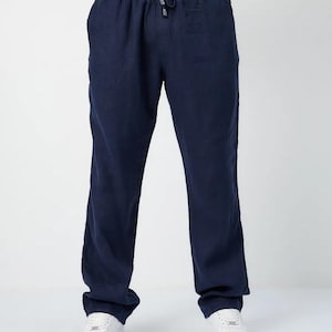 Mens Linen Pants | Linen Pants Men | Mens Pants | Drawstring Linen Trousers | Custom Linen Pants | Relaxed Fit Linen Pants