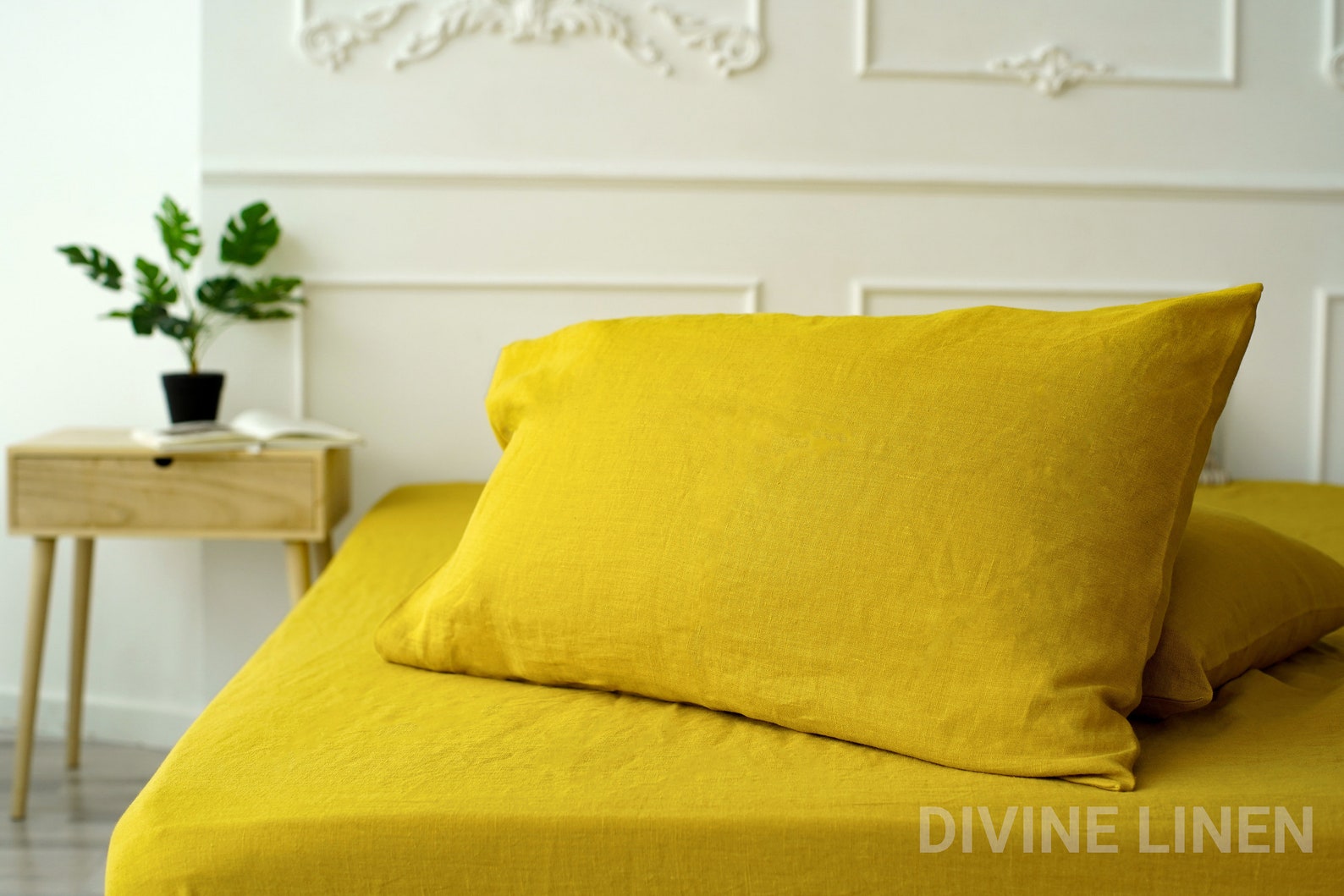 Turmeric Mustard Linen Duvet Cover Duvet Cover King Queen Etsy