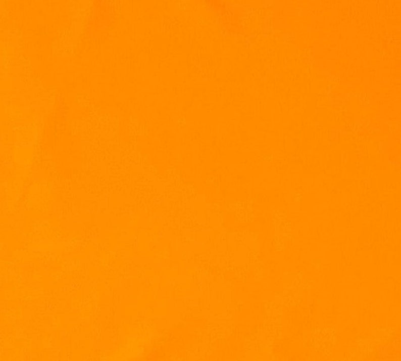 Vintage Polyester Fabric Tangerine 3 Yards Orange