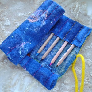 Pencil roll, Beewax crayon holder, Stiftemäppchen, Waldorf school crayon blocks pouch