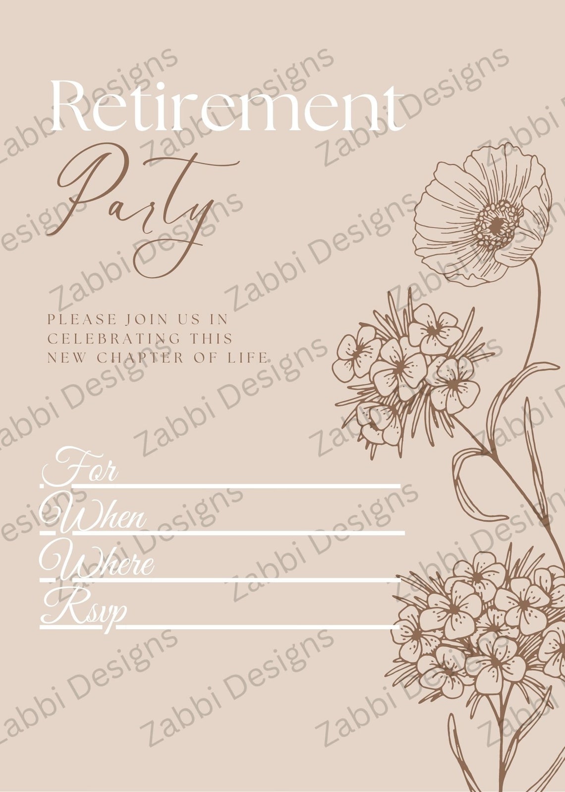 Retirement Party Invitations Instant Download Printable - Etsy