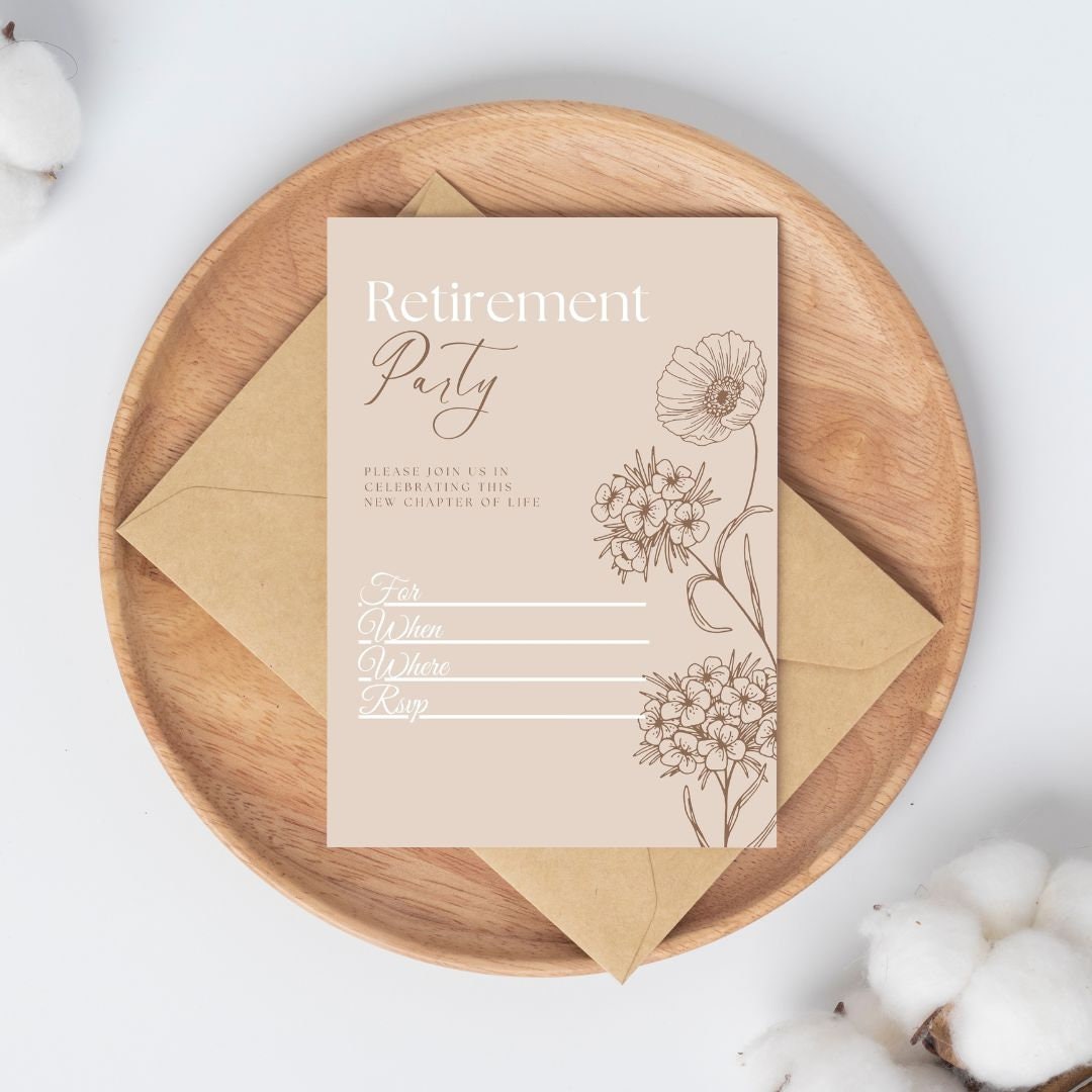 Retirement Party Invitations Instant Download Printable - Etsy