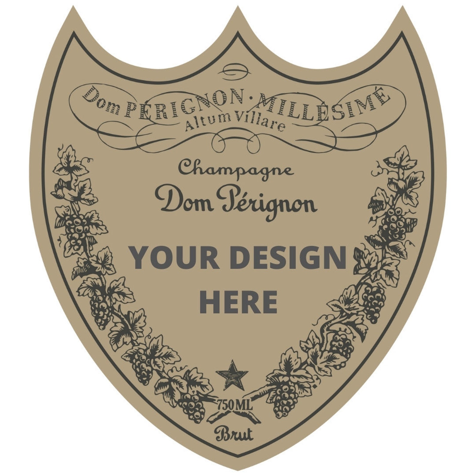 Customizable Authentic Dom Perignon Champagne Label | Etsy