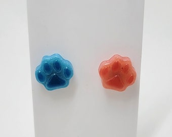 Blue's Clues Blue and Magenta Resin Dangle Earrings