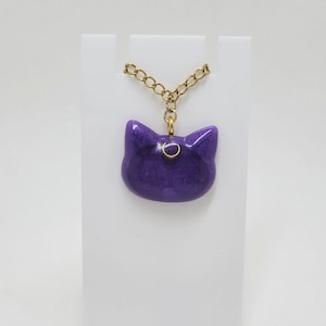 Sailor Moon Luna Resin Necklace 16in Gold Plated Chain