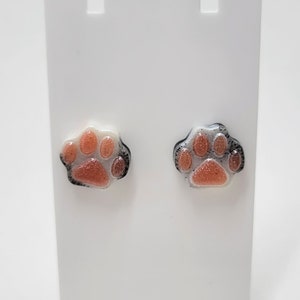 Tuxedo Cat Resin Stud Earrings