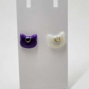 Sailor Moon Luna and Artemis Resin Earrings Studs
