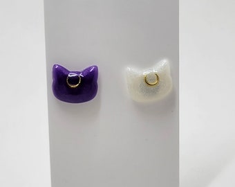 Sailor Moon Luna and Artemis Resin Earrings Studs