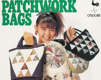 Livro em PDF para download instantâneo de bolsas de patchwork. Moldes para costurar bolsas. Instruções para fazer bolsas e carteiras acolchoadas. Costura criativa. Instruções passo a passo.