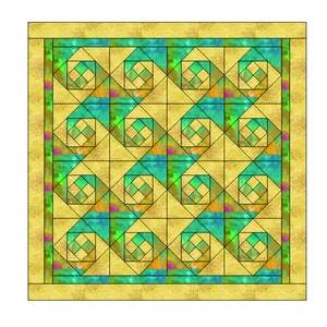 Quilt pattern Instant download Digital PDF Quilt block pattern Patchwork sewing Downloadable wall art Wall quilt Home decor Selvages