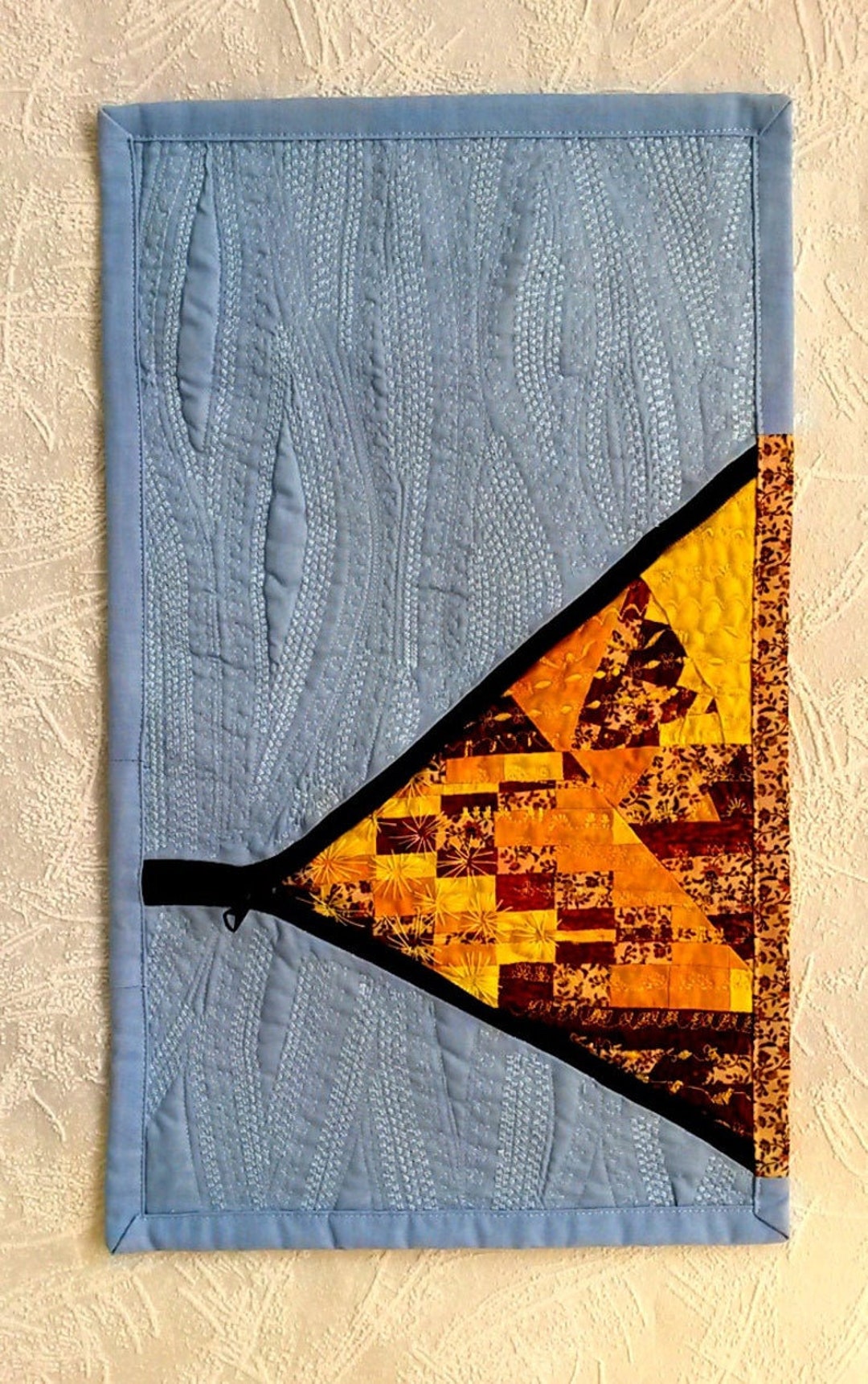 Mini Quilt Art Machine Quilted Wall Hanging Quilting Art Textile