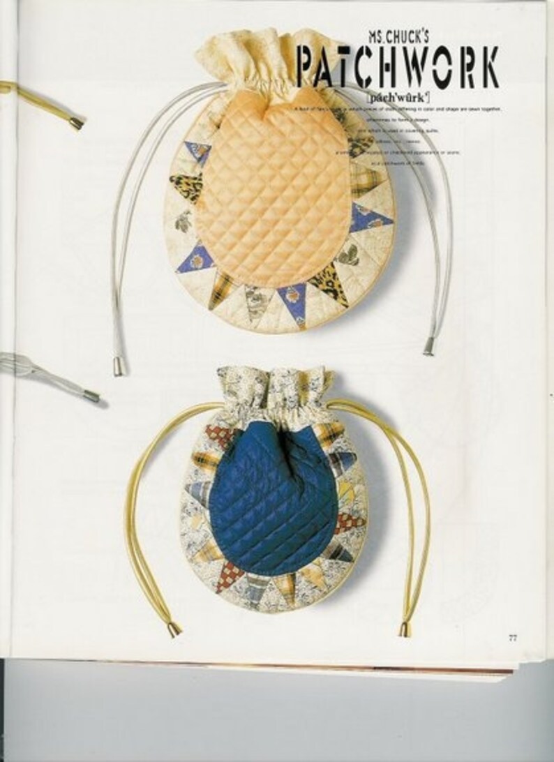 Patchwork Bags Instant Download PDF Book Sewing Bag Patterns Quilted ...