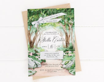 Enchanted Forest Editable Birthday Party Invitation, Printable Secret Garden Party Invite Template, Magical Woodland Digital Phone Invite