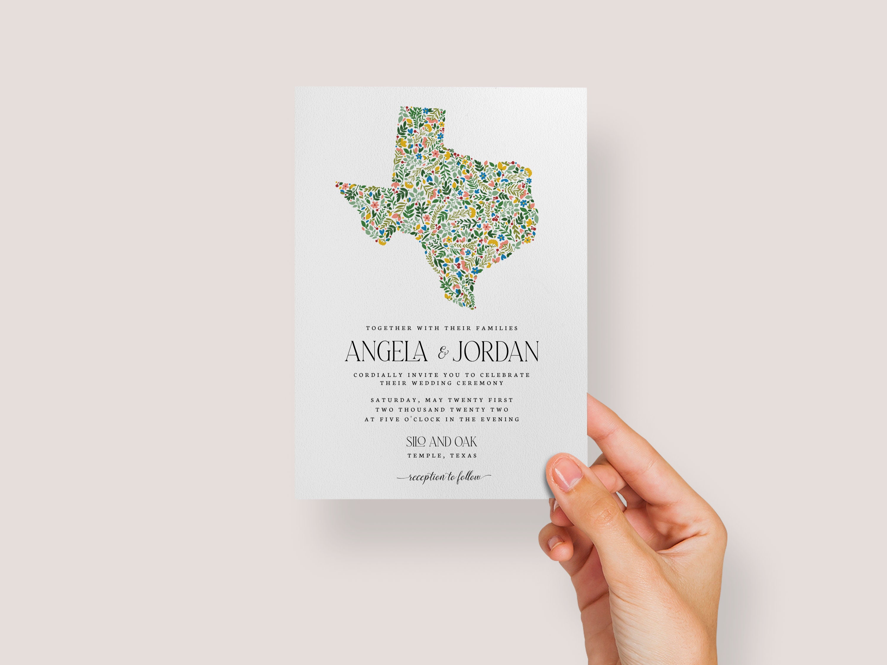 Editable Floral Texas Wedding Invitation Template Printable - Etsy