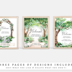 Enchanted Forest Editable Welcome Sign, Printable Secret Garden Party ...