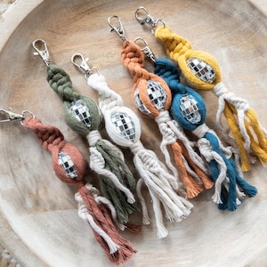 Macrame Keychain Boho Keychain Macrame Keychain Gifts Under 5 Bridesmaid  Gift Wedding Favor Baby Shower Favor Christmas Gift 
