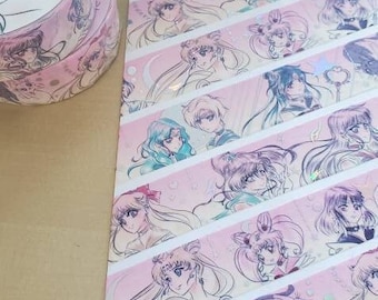 Raised Holographic Foil Washi Tape - 90's Anime