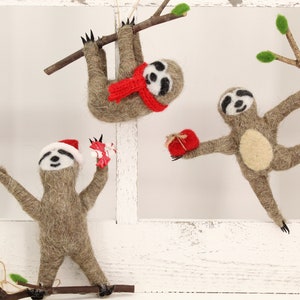 Solth's - 3 pc set - needle Felted Ornaments