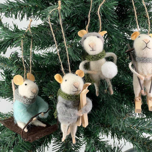 Snow Adventure Buddies - 4 pc set - Hanging ornaments