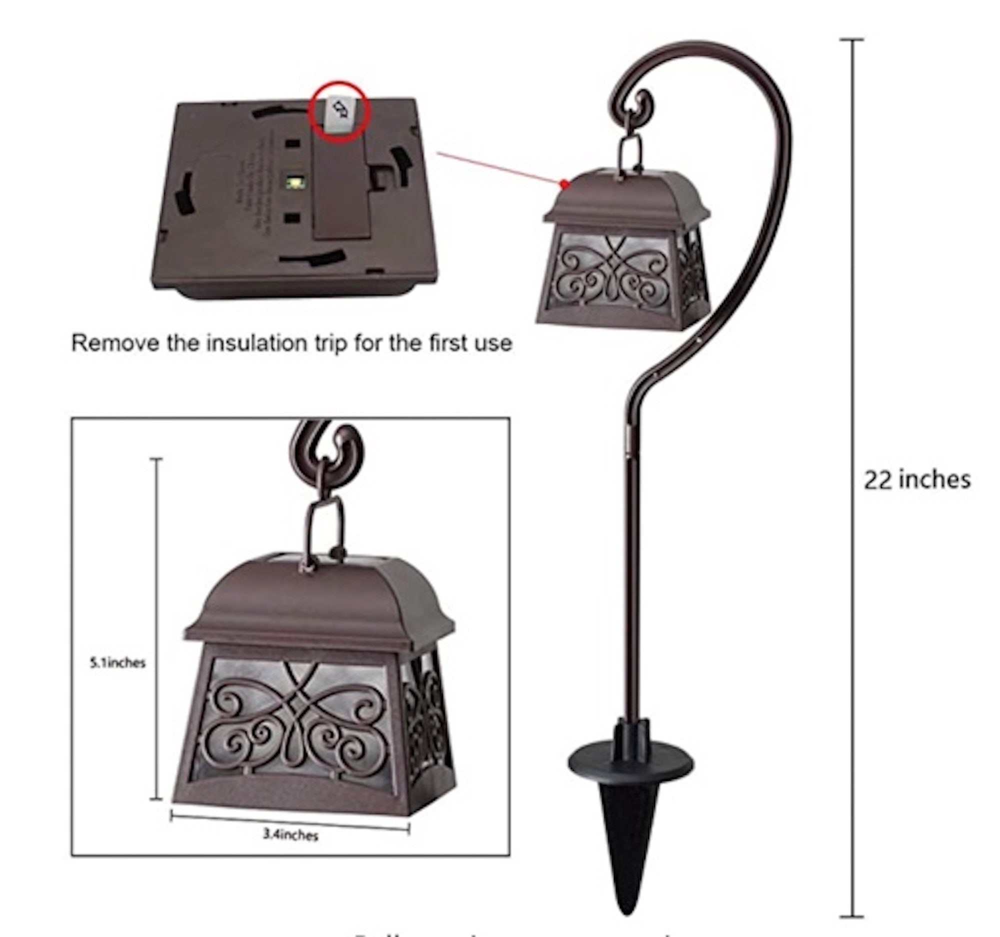 Shepherd Hook Hanging Solar Lights Multipurpose 4 pack 22 Etsy