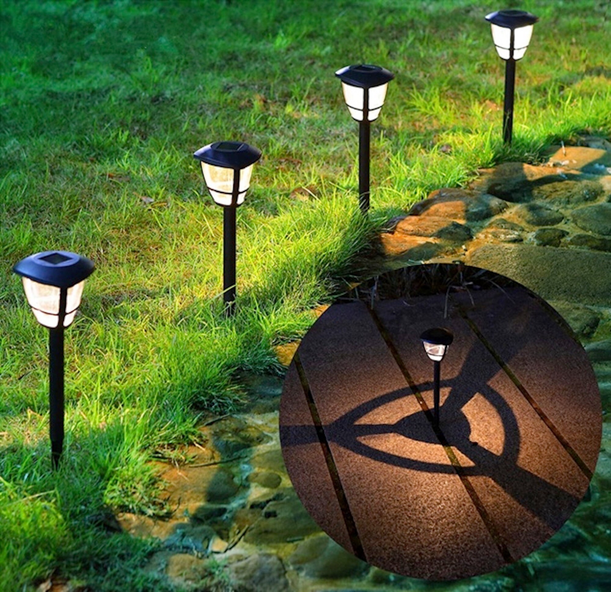 12 pack solar post lights