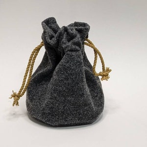 Felt Drawstring Pouch | Treasure Collection | Dice Bag | Dice Pouch | Coin Purse | Gift For | Handmade | Shiny | Goblincore | Fairycore |