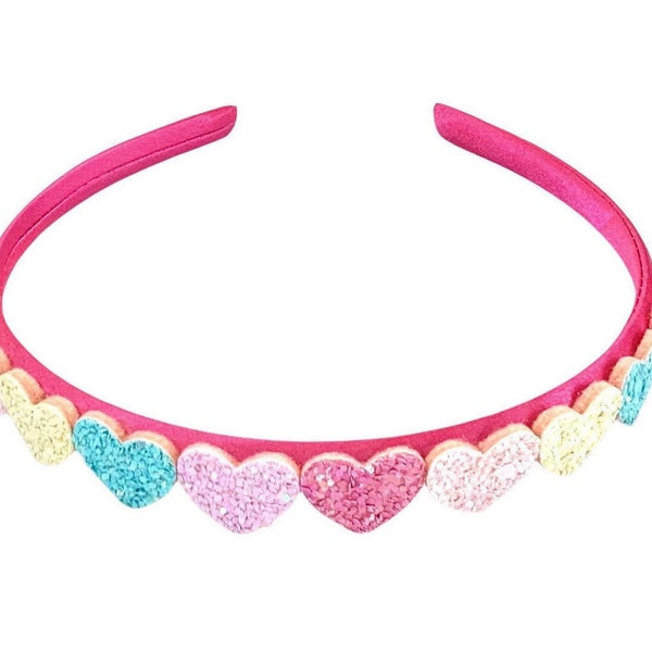 Pink Heart Headband Etsy
