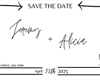 Save the date wedding invitation template