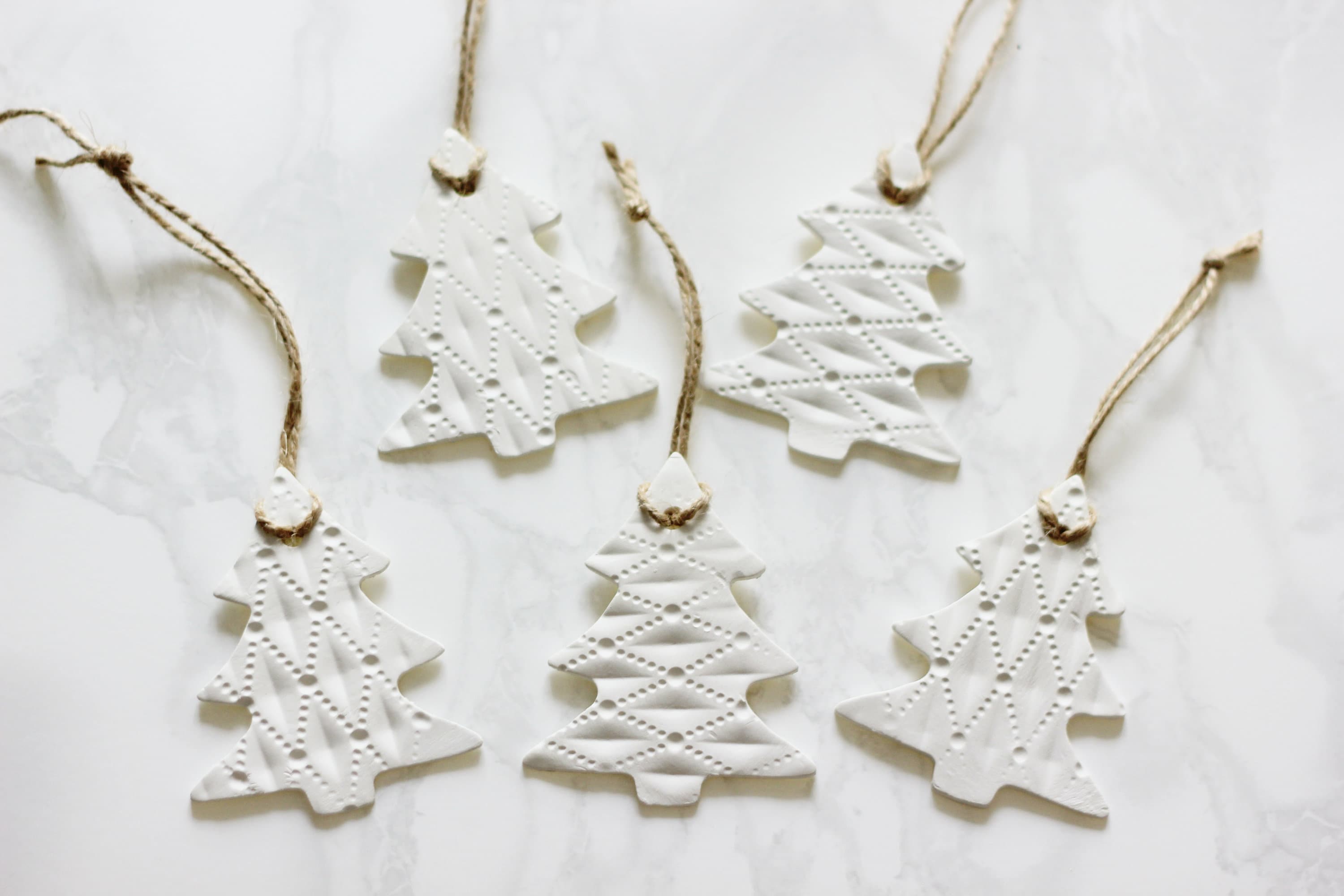 air-dry-clay-christmas-ornaments-set-of-5-christmas-etsy