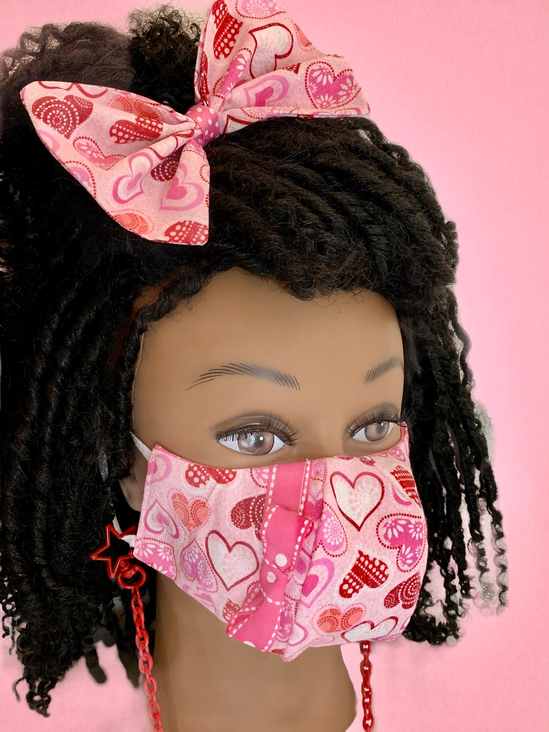 Little girls face mask LOVE IN 3D Valentines Day gift for Etsy