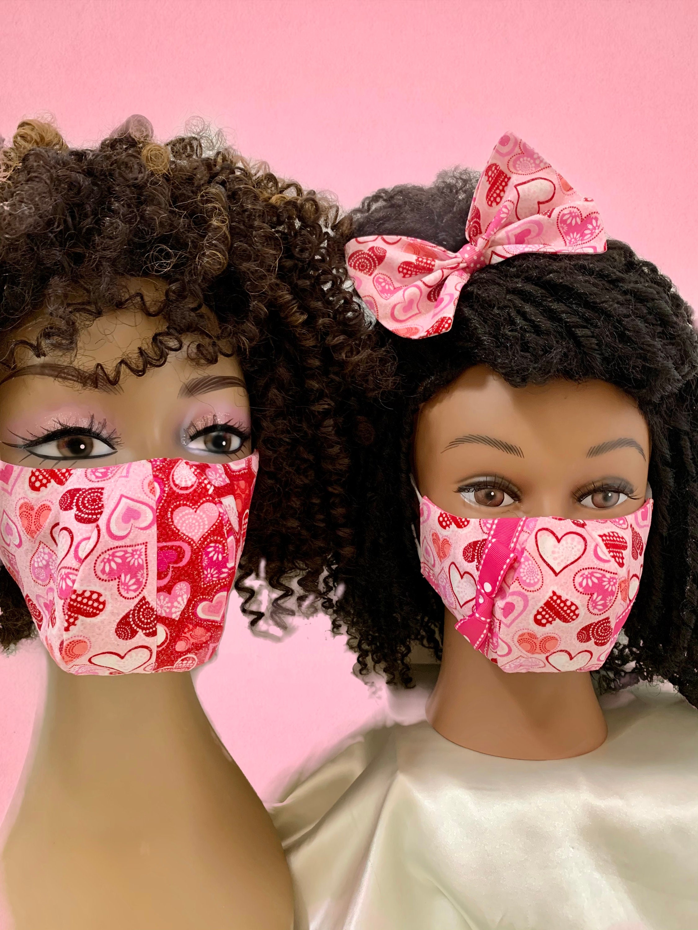 Little girls face mask LOVE IN 3D Valentines Day gift for Etsy