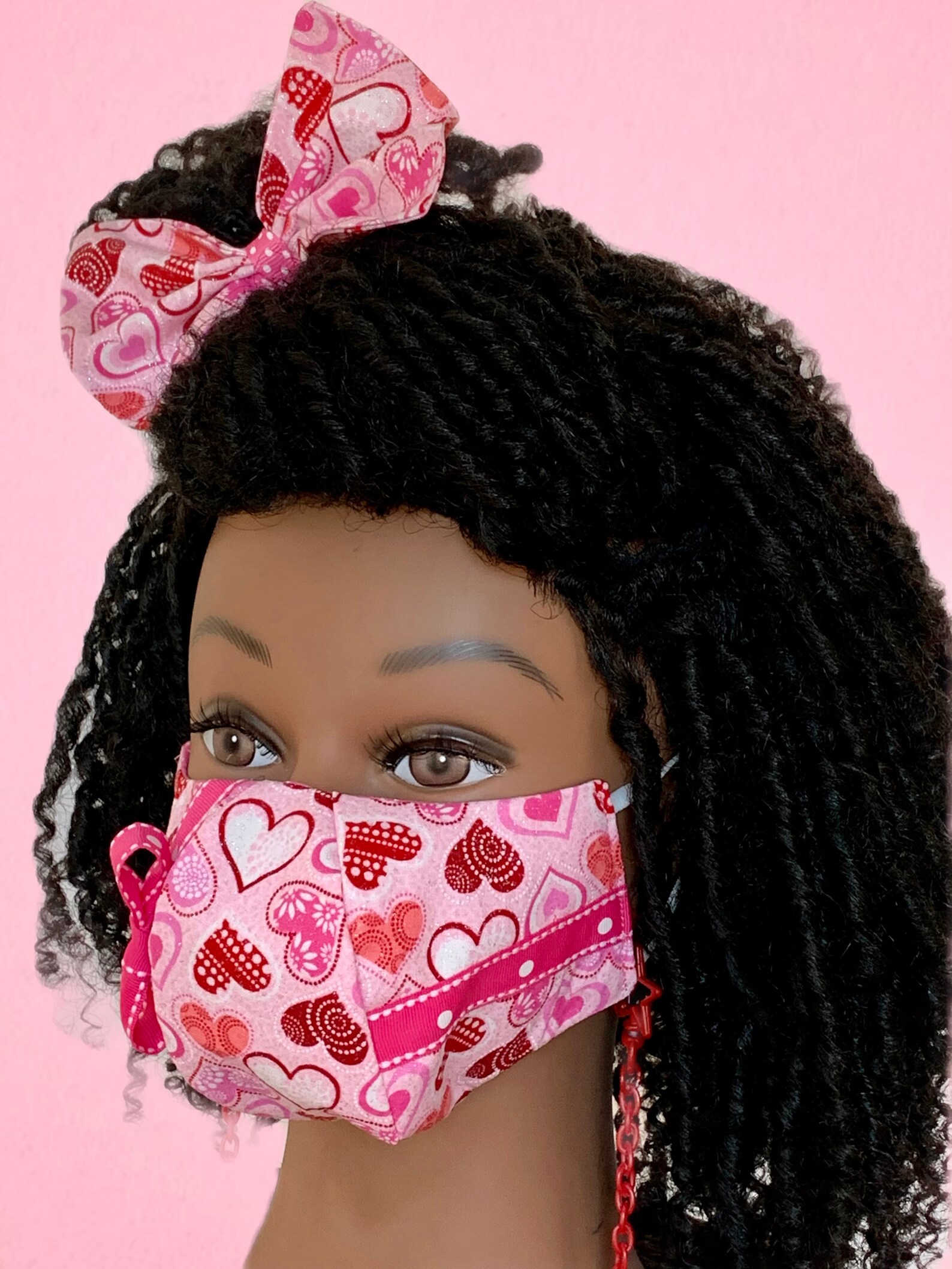 Little girls face mask LOVE IN 3D Valentines Day gift for Etsy