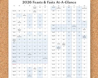 2026 Feasts & Fasts at-a-glance - NEW/Revised Julian