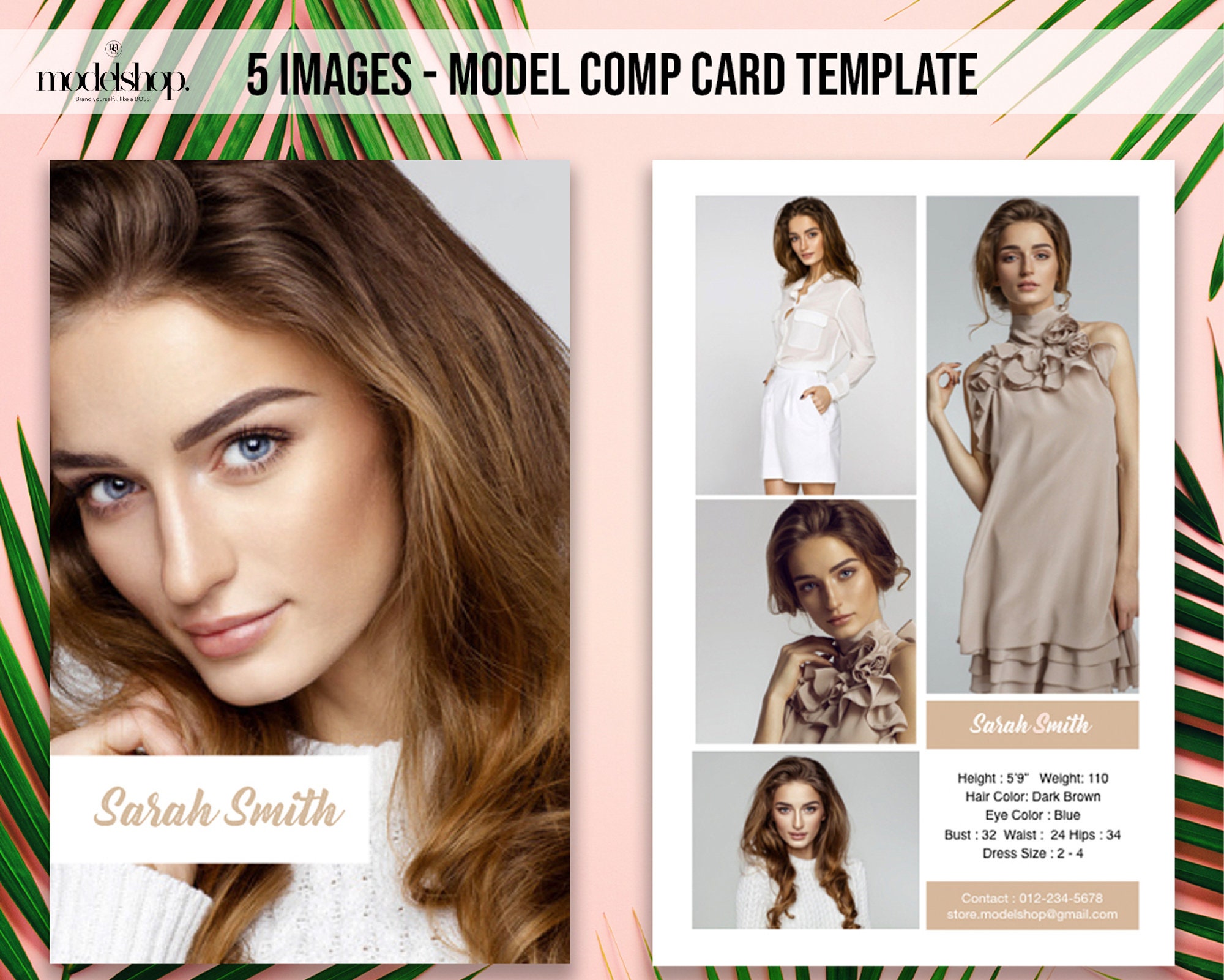 Modeling Comp Card  21 image Model Comp Card Template  Actor Comp Card   Instant Download  PDF, Keynote, Powerpoint,EASY EDIT With Regard To Download Comp Card Template