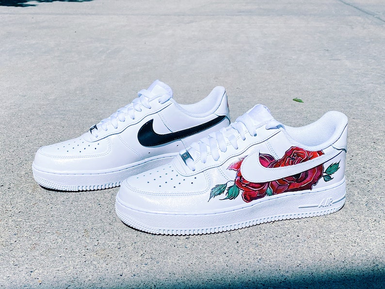 air force 1 black with rose