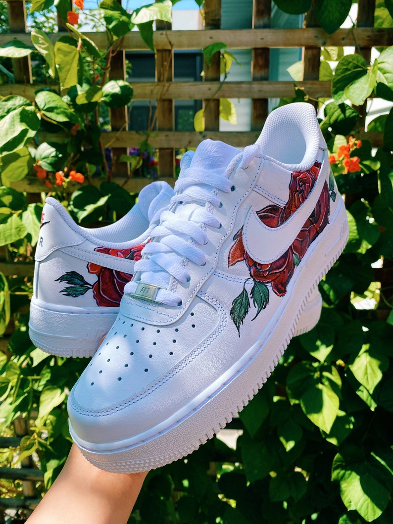 air force 1 black with rose