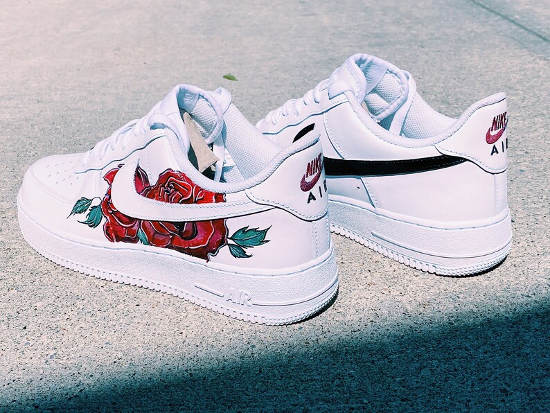 air force 1 black with rose