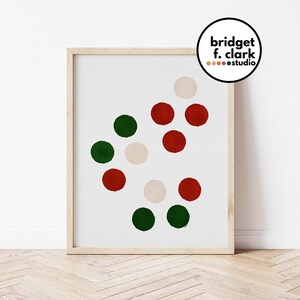 Polka Dot Art, Minimal Christmas Printable Wall Art, Geometric Wall Art Printable, Colorful Abstract Art, Trendy Art Prints, Holiday Trends